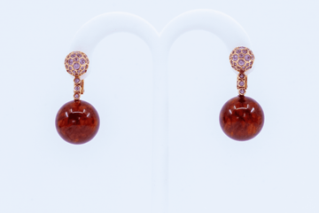de GRISOGONO Amber and Pink Sapphire Earrings